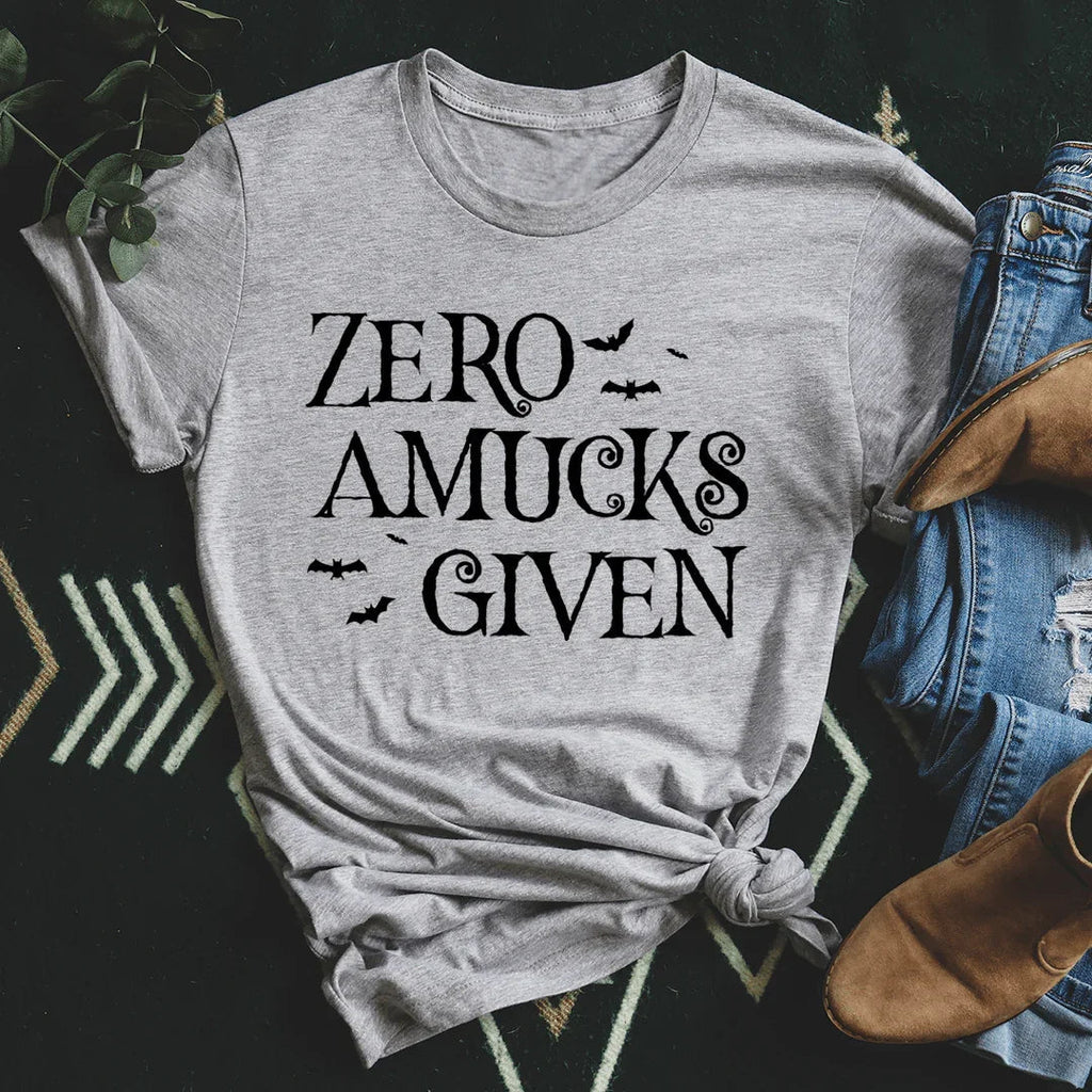 Zero Amucks Given Tee Peachy Sunday