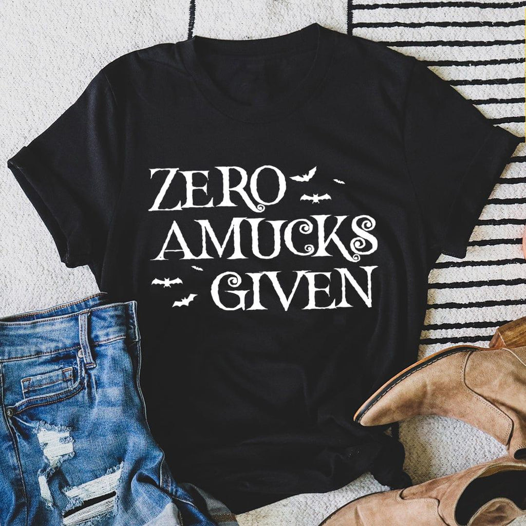 Zero Amucks Given Tee Peachy Sunday