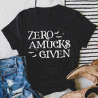 Zero Amucks Given Tee Peachy Sunday