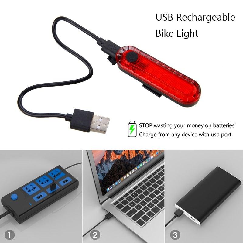 Zoomable LED Bicycle Light Bike Front Lamp Headlight With USB Rechargeable Built-In Battery Bike Light Set USB Rechargeable Powerful LED Bicycle Headlight And Tail Light Combo Stevvex