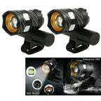 Zoomable LED Bicycle Light Bike Front Lamp Headlight With USB Rechargeable Built-In Battery Bike Light Set USB Rechargeable Powerful LED Bicycle Headlight And Tail Light Combo Stevvex