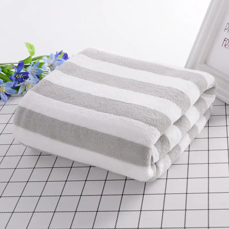 Coral Velvet Bath Towels Pi-Mart
