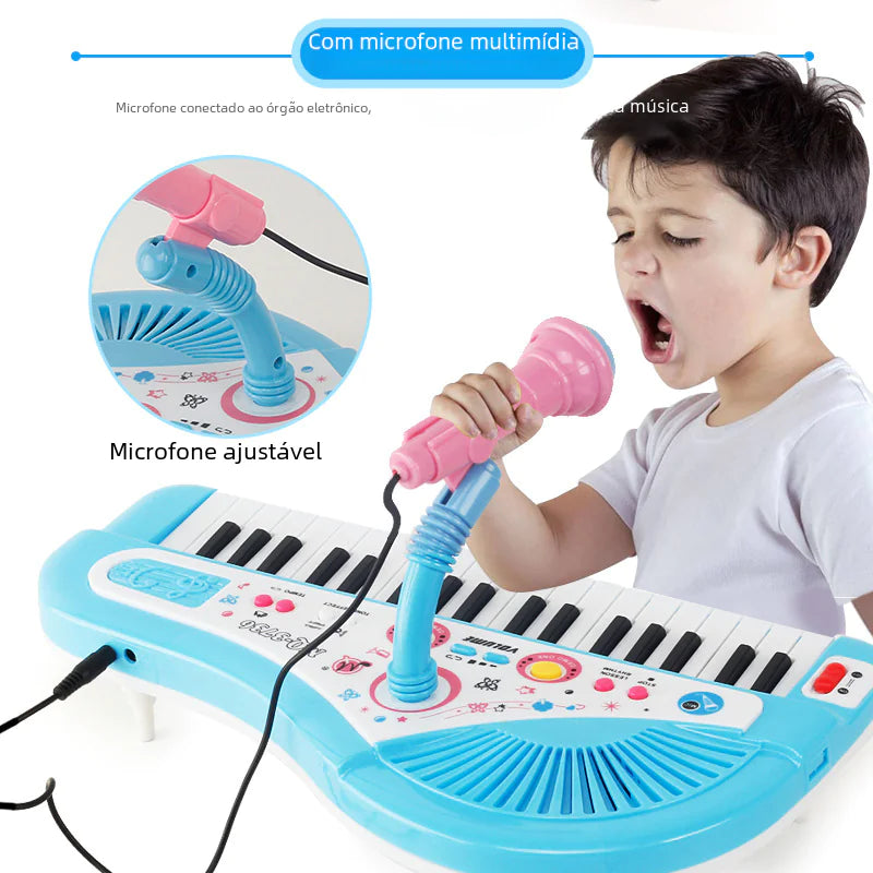 37-Key Electronic Piano Toy with Microphone for Kids Pi-Mart