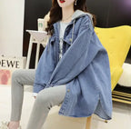 Denim Jacket, Hooded Denim Jacket, Denim Two-Piece Set Pi-Mart