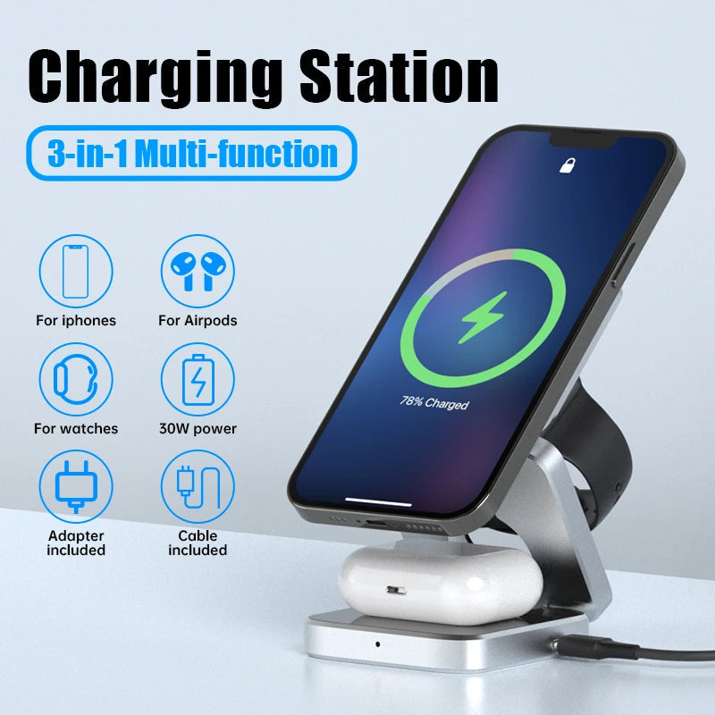 3 in 1 Wireless Charging Station Pi-Mart